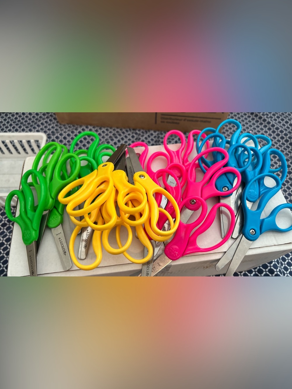 2 Dozens of Colorful Multipack Party Scissors - Blue, Pink, Yellow, Green